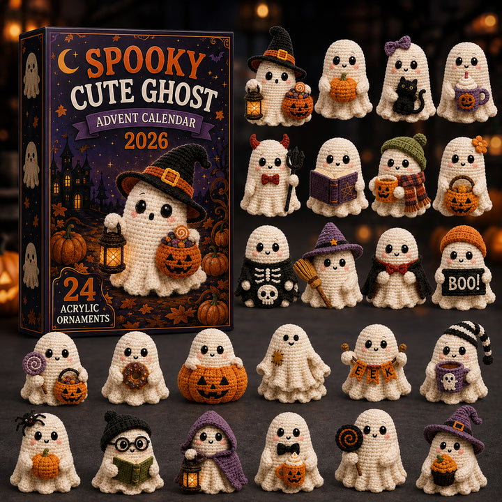 HALLOWEEN KICKOFF 40% OFF - Spooky Cute Ghost Advent Calendar 2026 - 24-Day Festive Countdown, Acrylic Charms Blind Box - Gift For Family & Friends AC0HT473