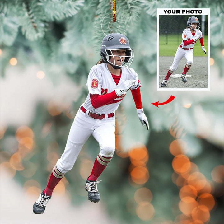 Home Run Hero - Personalized Photo Mica Ornament - Christmas Gift For Baseball Players, Baseball Lovers