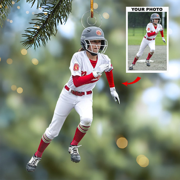 Home Run Hero - Personalized Photo Mica Ornament - Christmas Gift For Baseball Players, Baseball Lovers