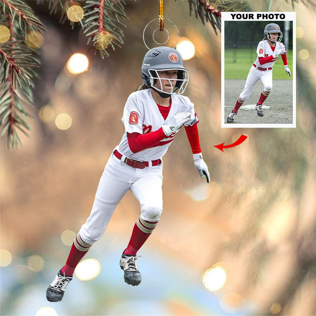 Home Run Hero - Personalized Photo Mica Ornament - Christmas Gift For Baseball Players, Baseball Lovers