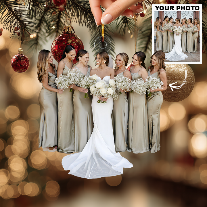 Bride’s Day, Girls’ Way - Personalized Photo Mica Ornament - Christmas Gift For Brides, Besties