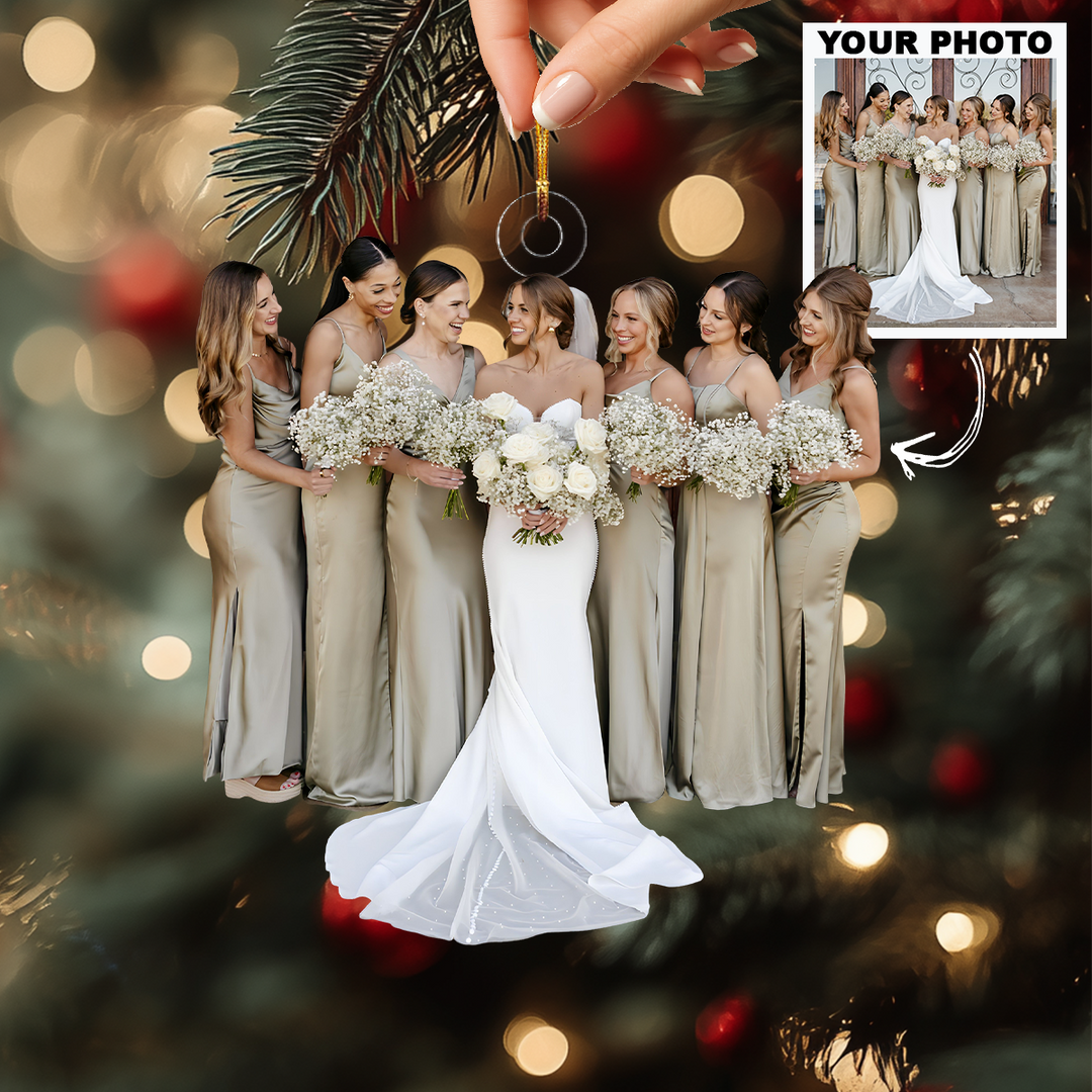 Bride’s Day, Girls’ Way - Personalized Photo Mica Ornament - Christmas Gift For Brides, Besties