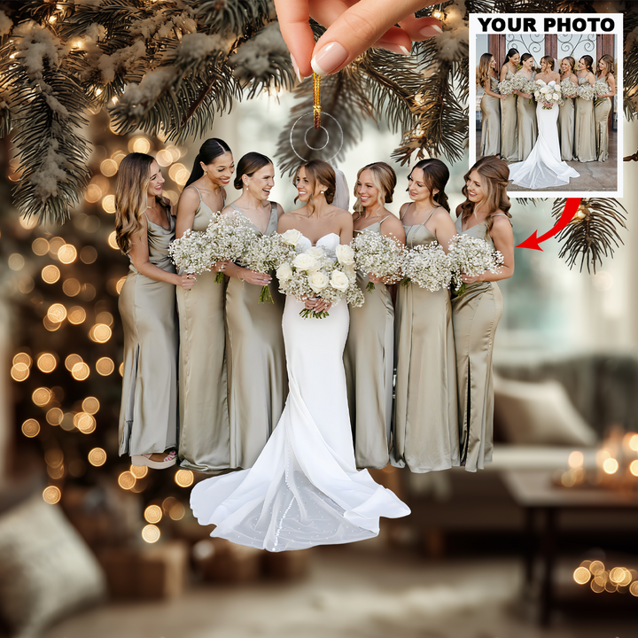 Bride’s Day, Girls’ Way - Personalized Photo Mica Ornament - Christmas Gift For Brides, Besties