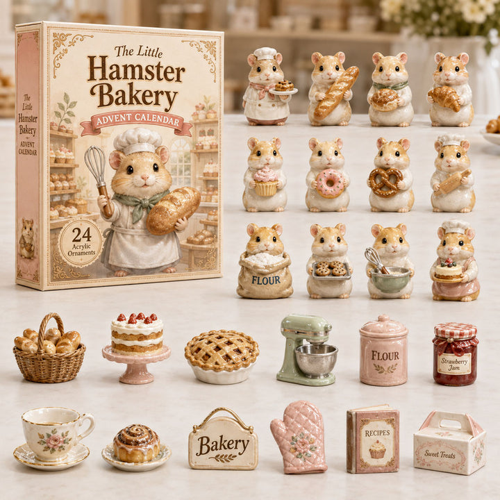 CHRISTMAS KICKOFF 40% OFF - Hamster Bakery Advent Calendar 2026 - 24-Day Festive Countdown, Acrylic Charms Blind Box - Gift For Hamster Lovers AC0TH004