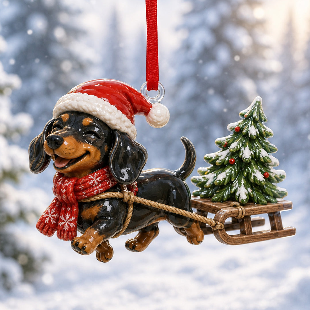 Happy Paw Dachshund Mica Ornament NCU0HT036