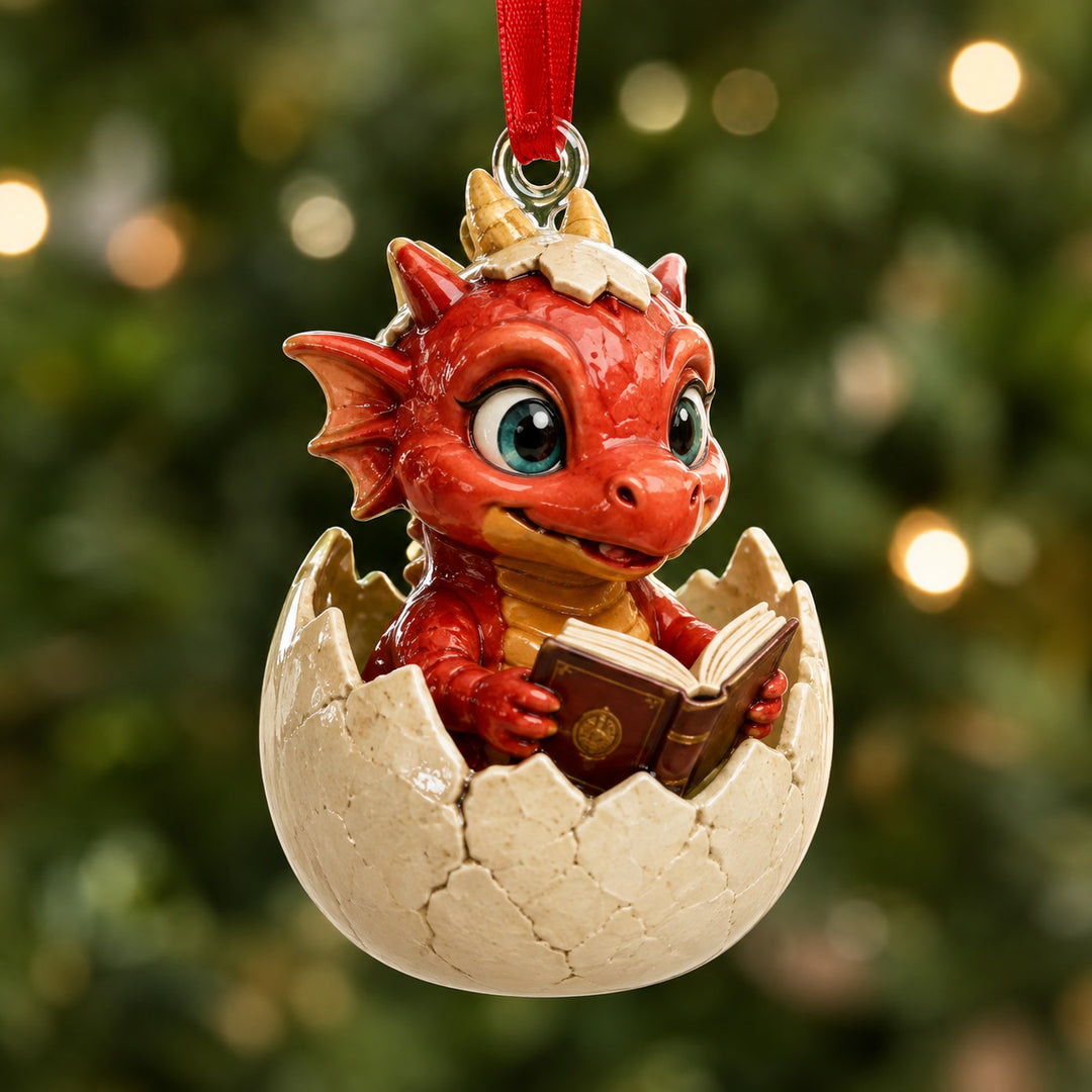 Hatchling Reader Dragon Mica Ornament NCU0HT066