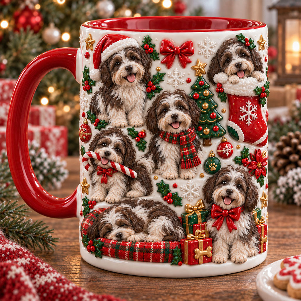 Havanese Christmas 3D Effect Printed Accent Mug NCU0NT132