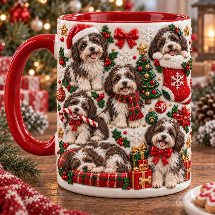 Havanese Christmas 3D Effect Printed Accent Mug NCU0NT132