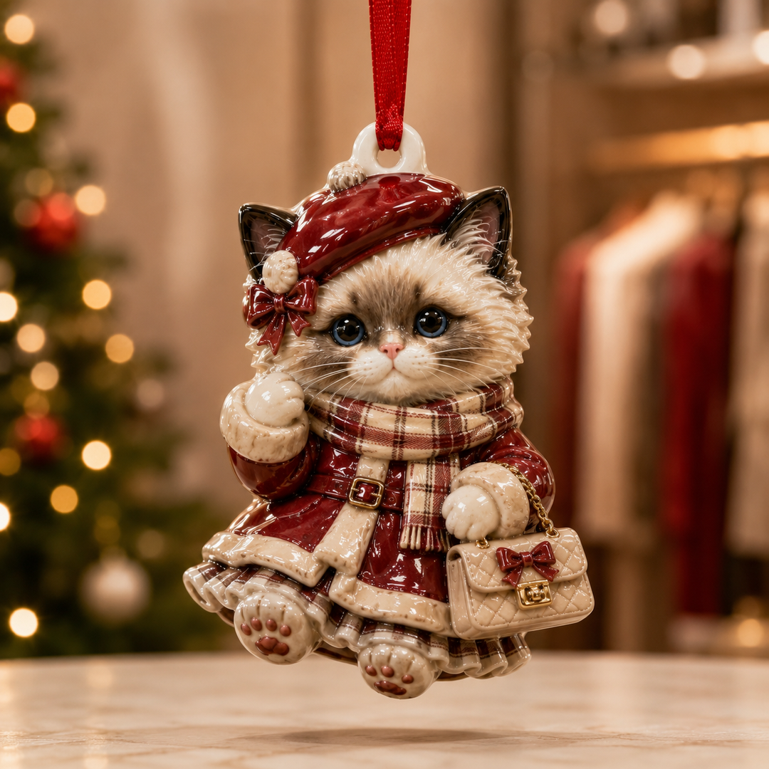 High Fashion Ragdoll Mica Ornament NCU0TM054