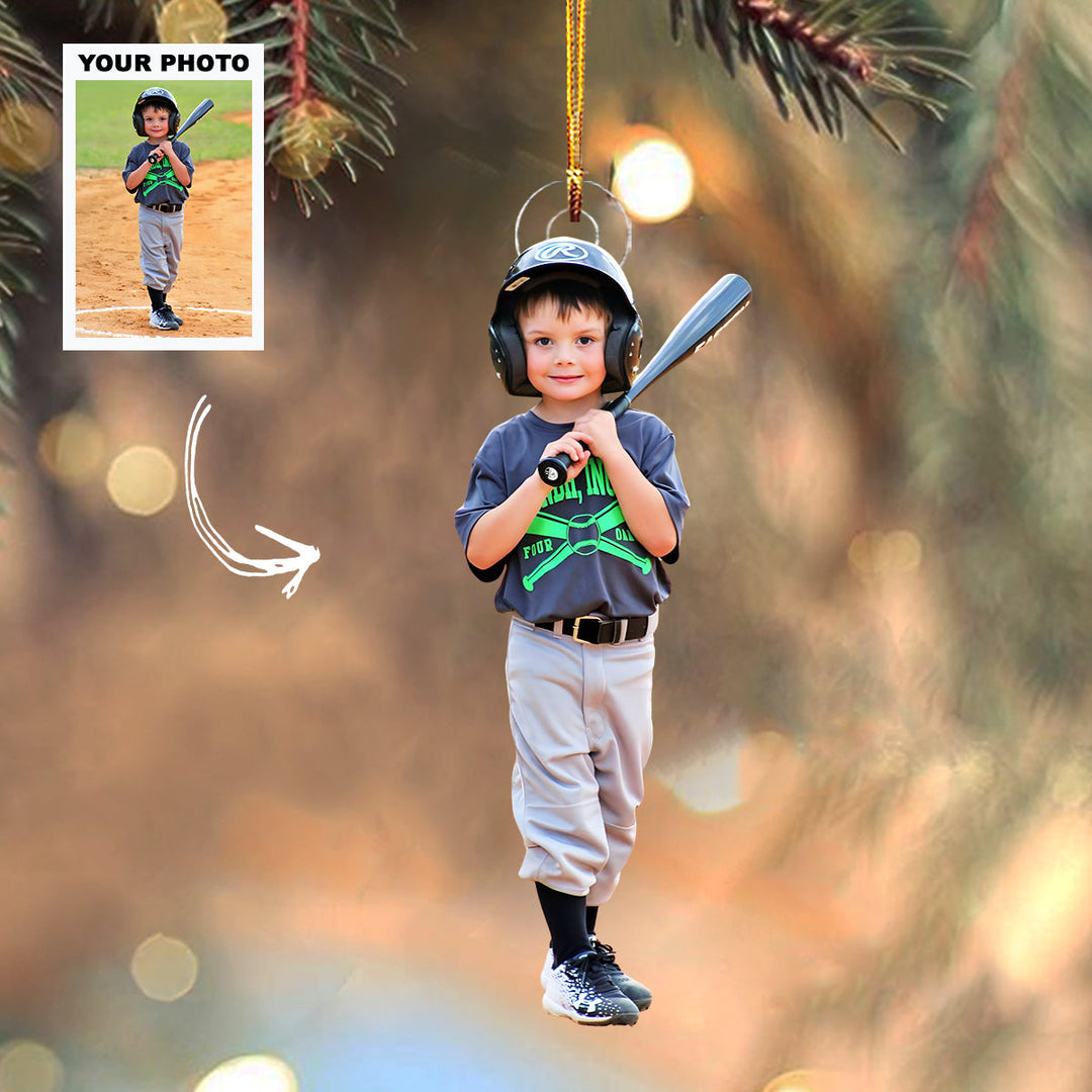 Holiday Player - Personalized Photo Mica Ornament - Christmas Gift For Sport Lovers