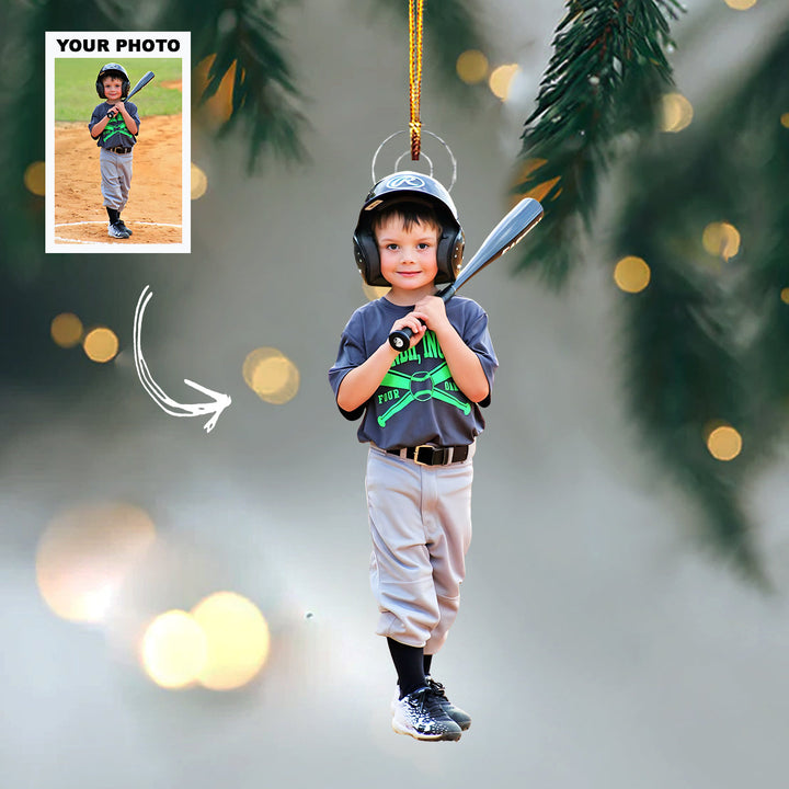 Holiday Player - Personalized Photo Mica Ornament - Christmas Gift For Sport Lovers