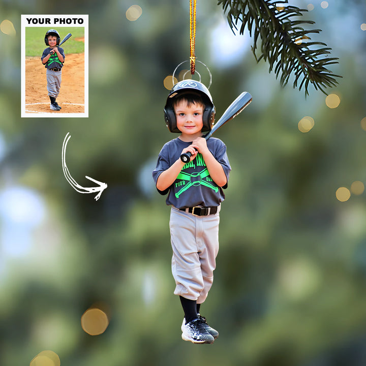 Holiday Player - Personalized Photo Mica Ornament - Christmas Gift For Sport Lovers