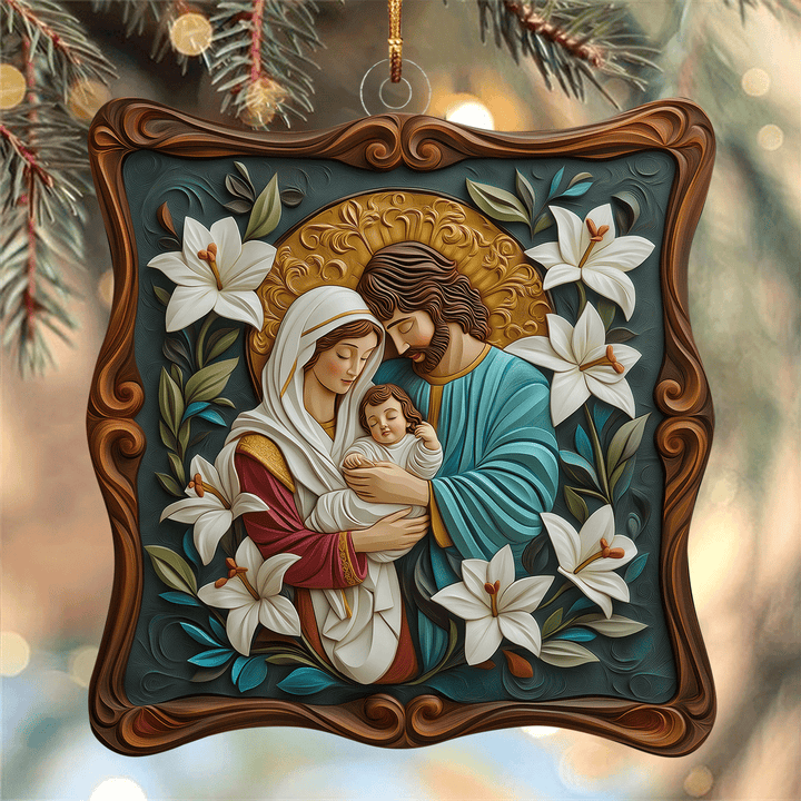 Holy Family Mica Ornament NCU0TL045