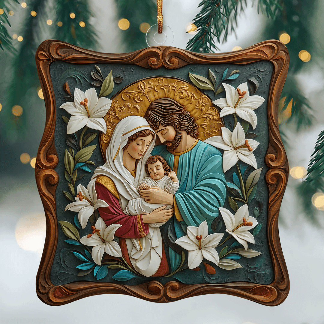 Holy Family Mica Ornament NCU0TL045