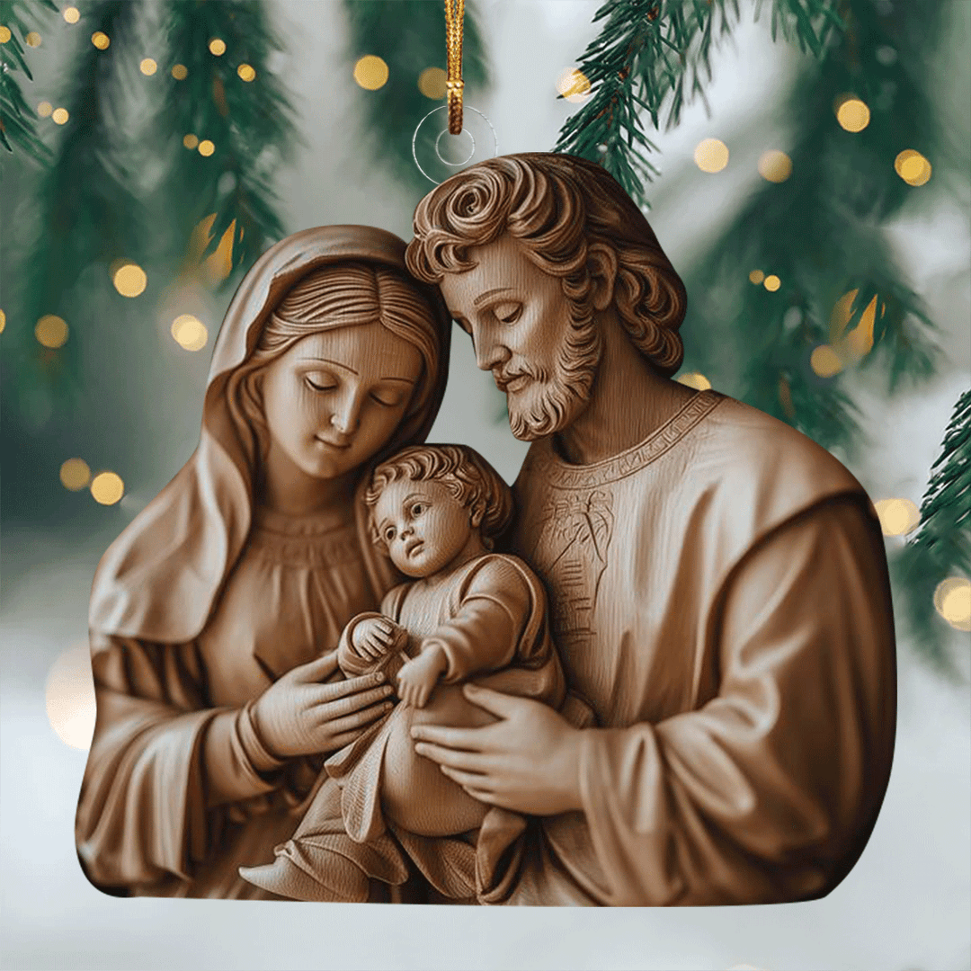 Holy Family Mica Ornament NCU0TL048