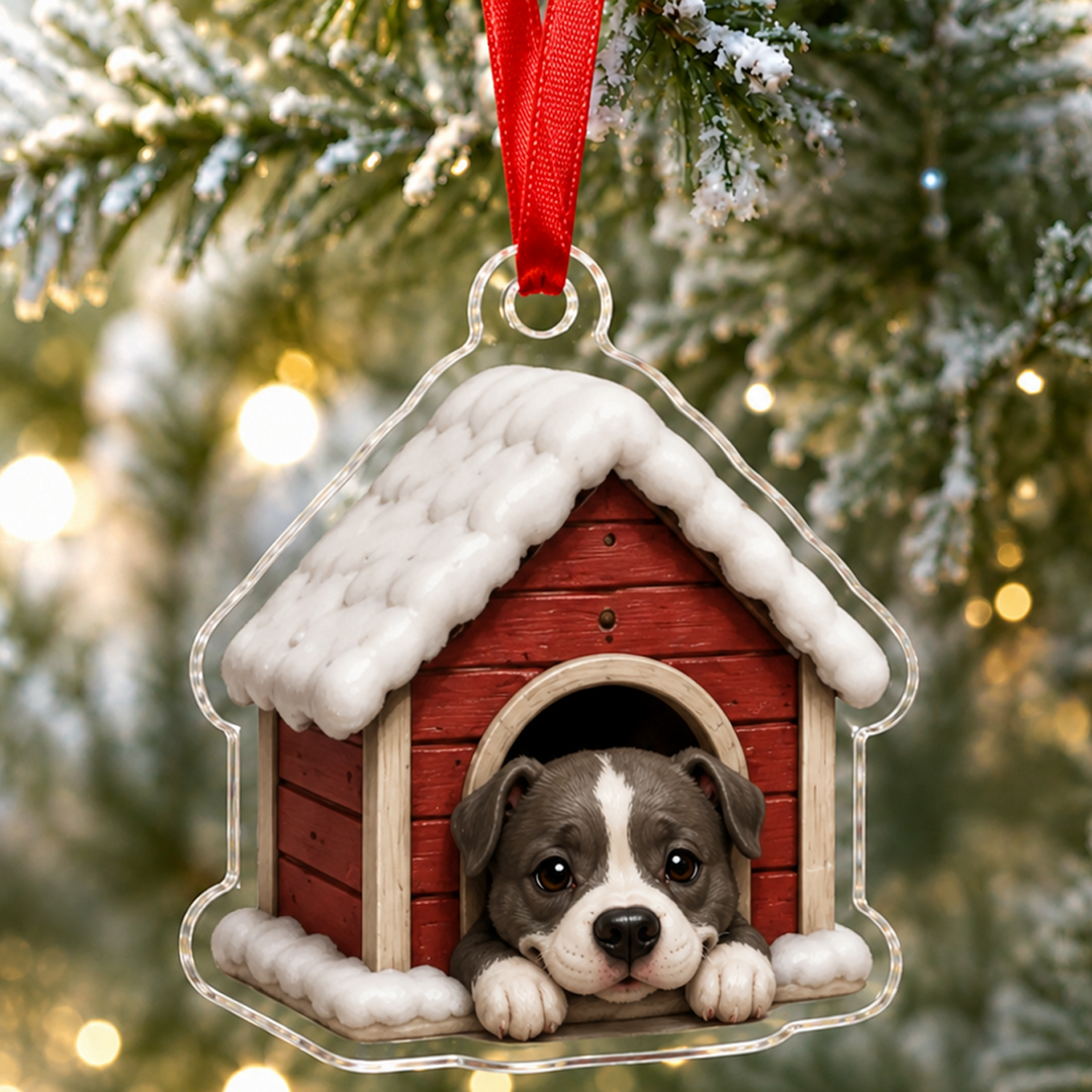 House Pitbull Adorable Mica Ornament NCU0NT004