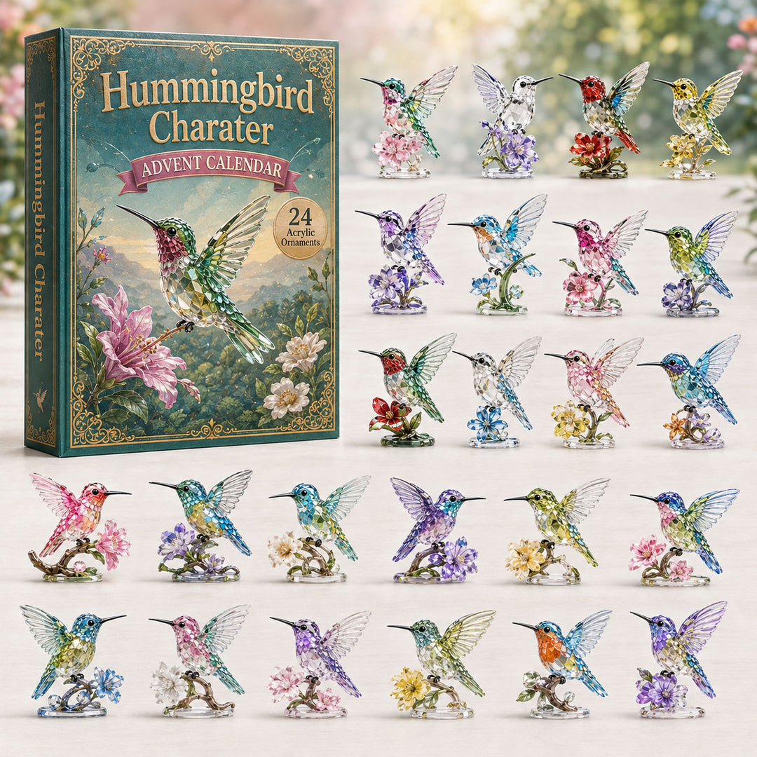 CHRISTMAS KICKOFF 40% OFF - Hummingbird Character Advent Calendar 2026 - 24-Day Festive Countdown, Acrylic Charms Blind Box - Gift For Bird Lovers