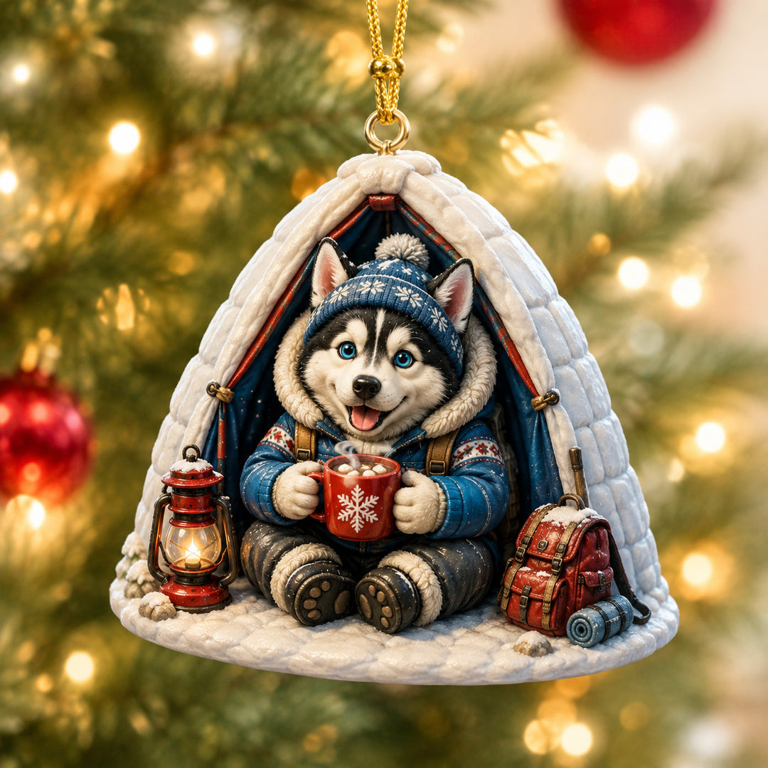 Husky Adventure Mica Ornament NCU0HT021