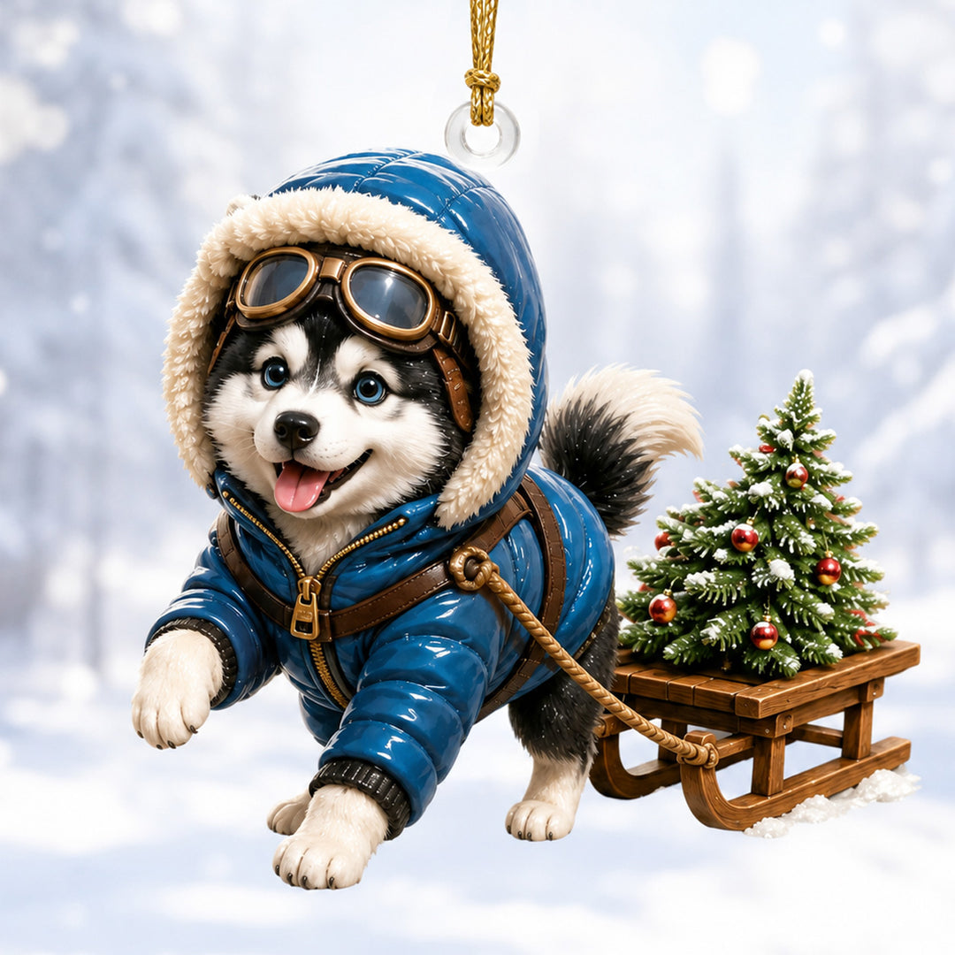 Husky Delivery Mica Ornament NCU0HT022