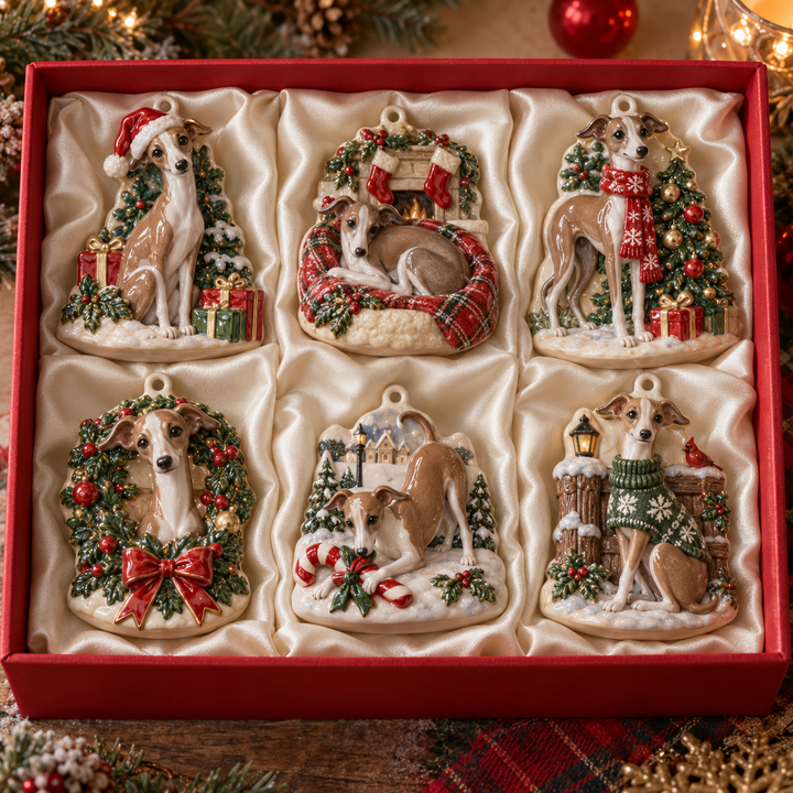 Italian Greyhound Christmas Acrylic Ornament Gift Set NCU0TM174