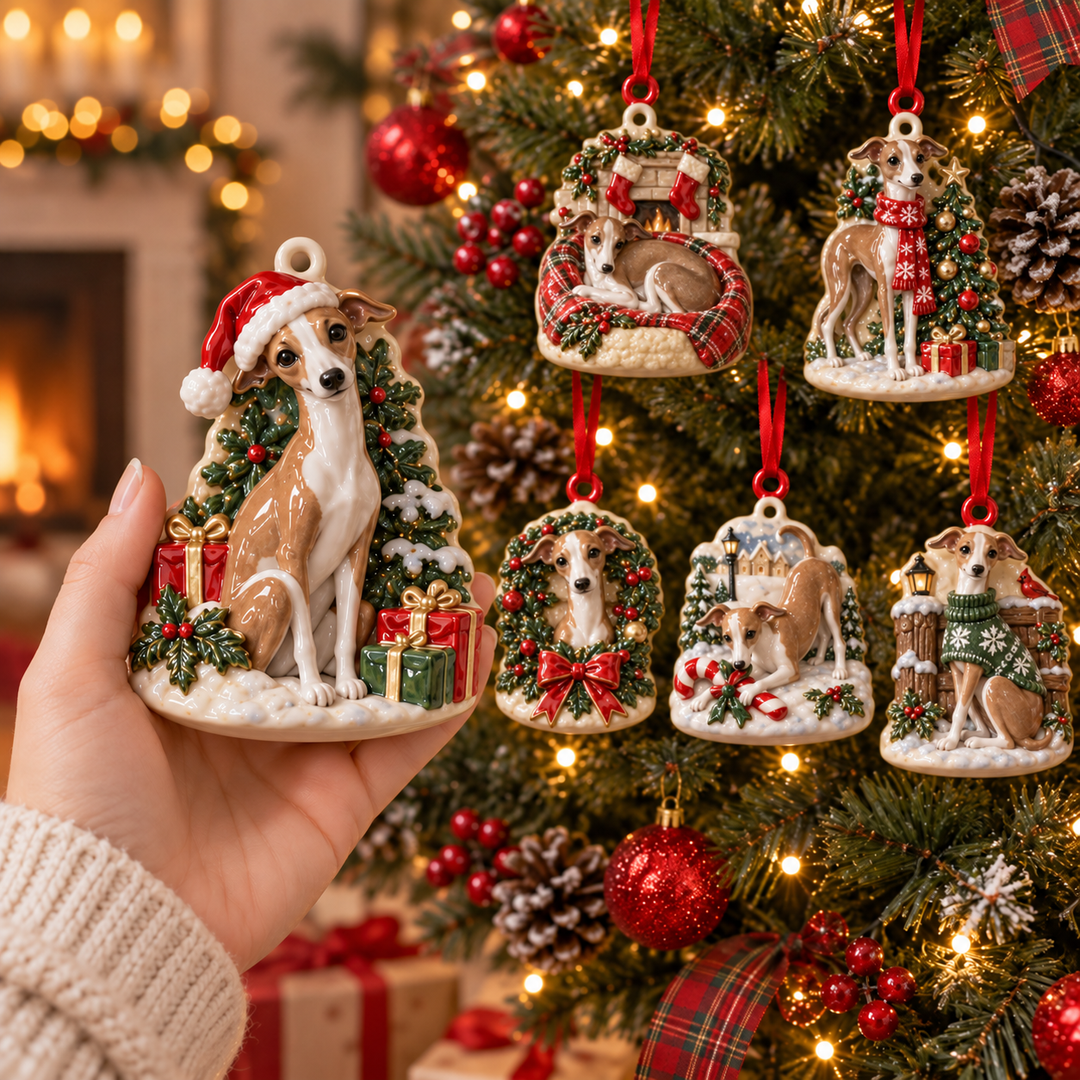 Italian Greyhound Christmas Acrylic Ornament Gift Set NCU0TM174