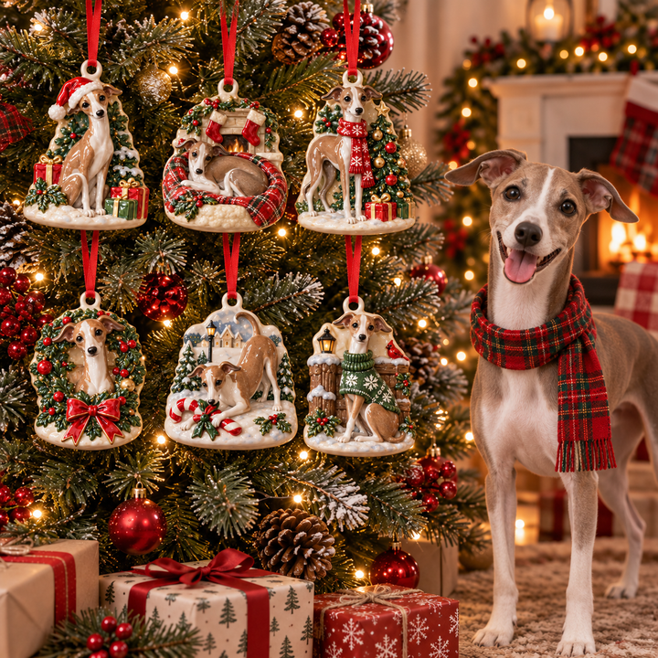 Italian Greyhound Christmas Acrylic Ornament Gift Set NCU0TM174