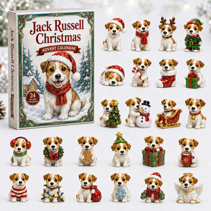 CHRISMAST KICKOFF 40% OFF - Jack Russell Christmas Advent Calendar 2026 - 24-Day Festive Countdown, Acrylic Charms Blind Box - Gift For Jack Russell Lovers AC0HA102