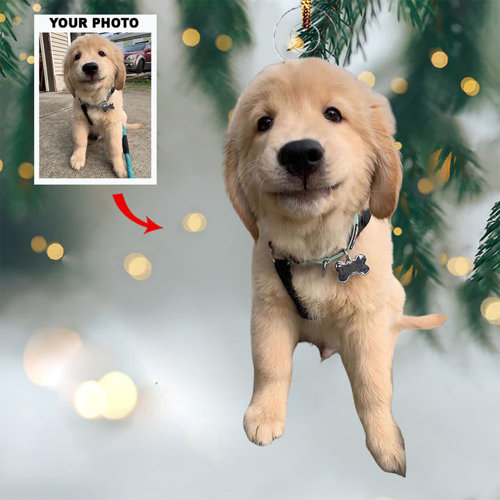 Jingle Paws - Personalized Photo Mica Ornament - Gift For Pet Lovers, Pet Owners, Family Members