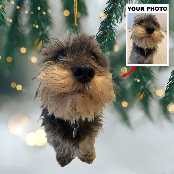 Jingle Paws - Personalized Photo Mica Ornament - Christmas Gift For Pet Lovers