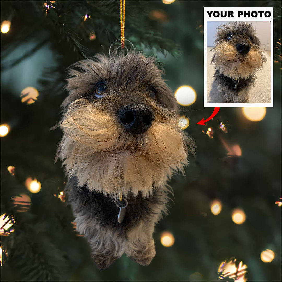 Jingle Paws - Personalized Photo Mica Ornament - Christmas Gift For Pet Lovers