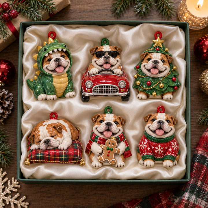 Jolly Bulldog Moments Acrylic Ornament Gift Set NCU0HT241
