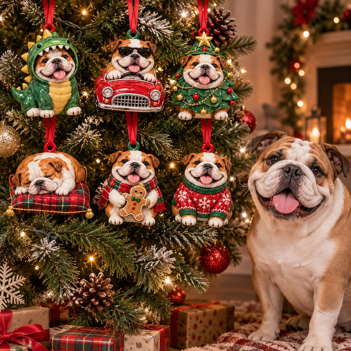 Jolly Bulldog Moments Acrylic Ornament Gift Set NCU0HT241