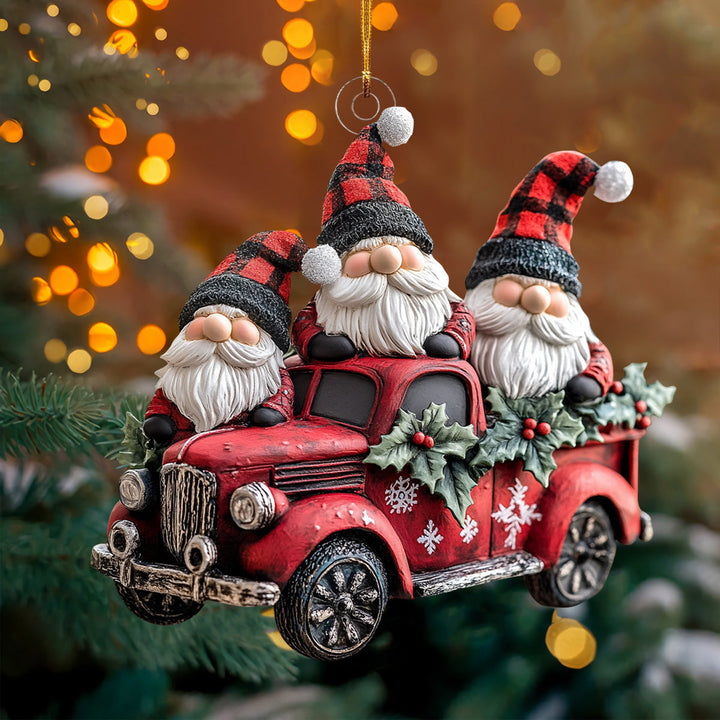 Jolly Gnome Charm - Mica Ornament NCU0PD223