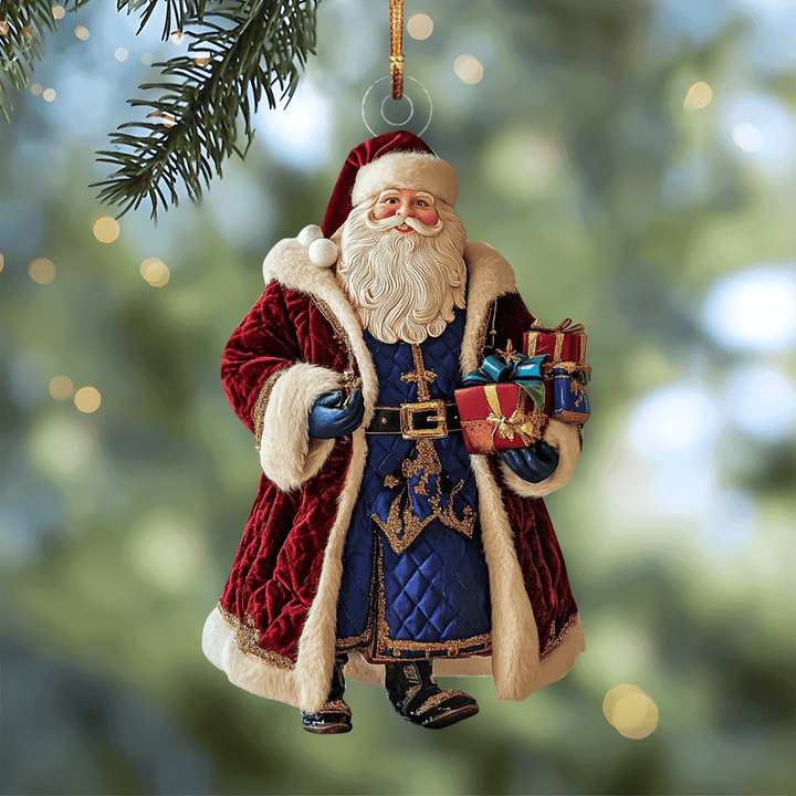 Jolly Santa Charm - Mica Ornament NCU0PD210