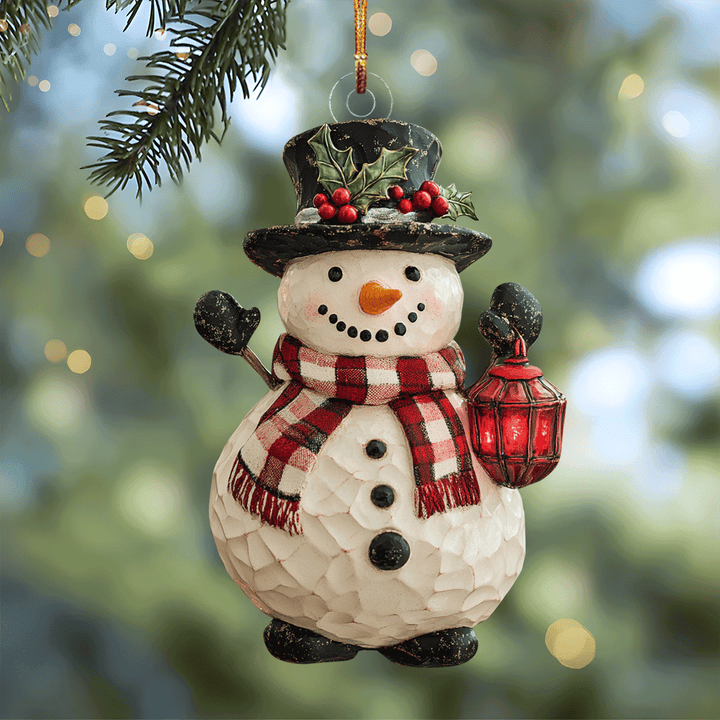 Jolly Snowman Delight - Mica Ornament NCU0PD219
