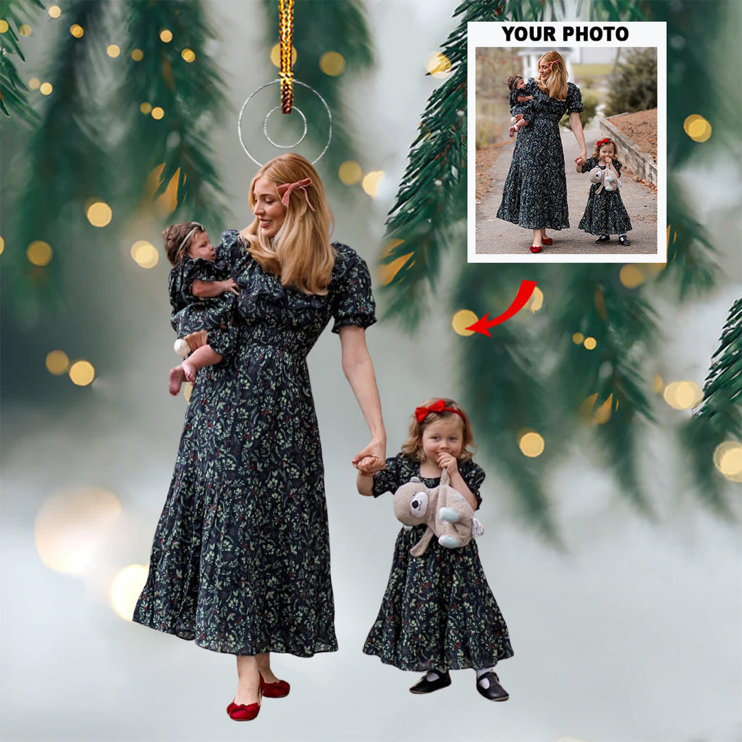 Joyful Gathering - Personalized Photo Mica Ornament - Gift For Family Members