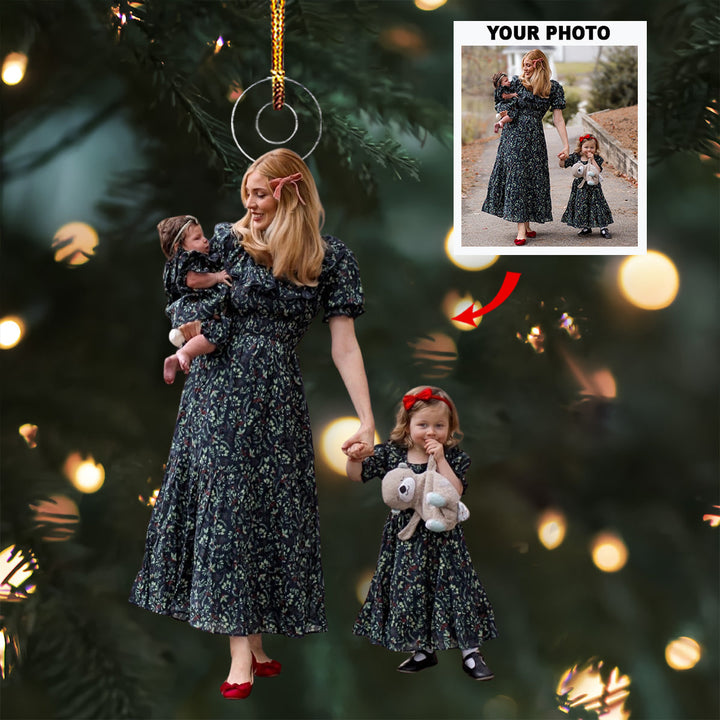 Joyful Gathering - Personalized Photo Mica Ornament - Gift For Family Members