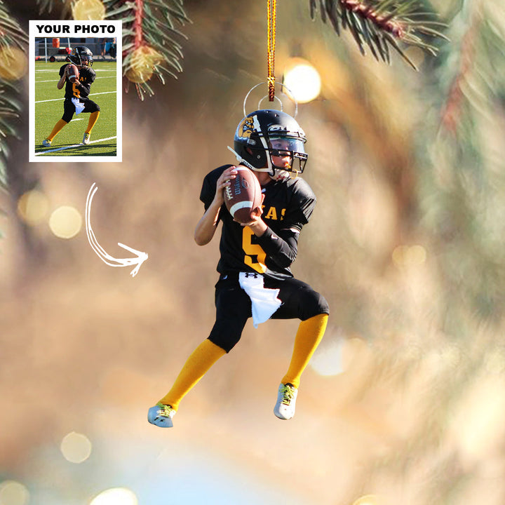 Junior Star - Personalized Photo Mica Ornament - Christmas Gift For Sport Lovers