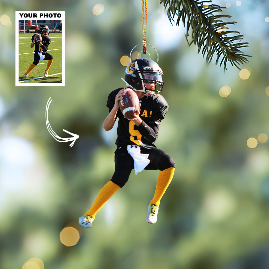 Junior Star - Personalized Photo Mica Ornament - Christmas Gift For Sport Lovers