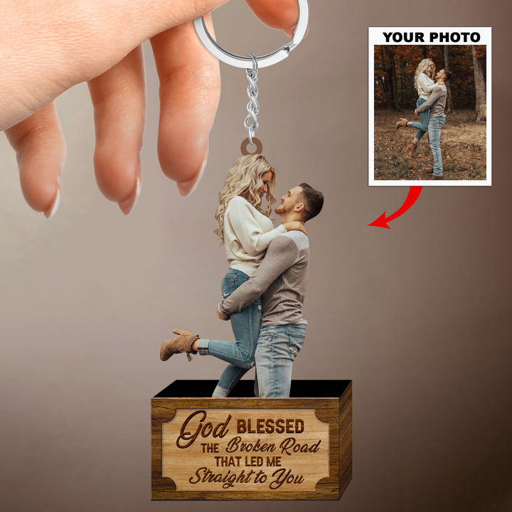 Personalized Keychain - Gift For Couple - Custom Your Photo Keychain UPL0VL012