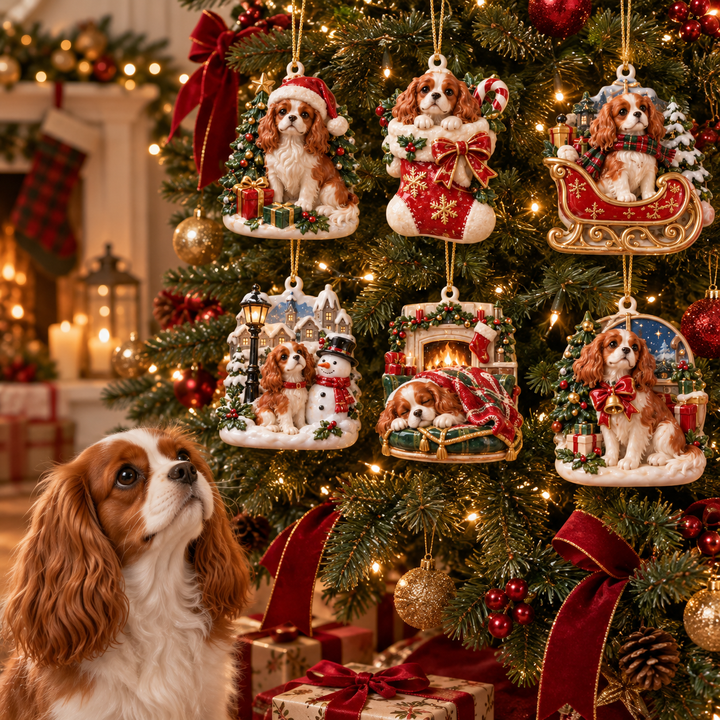 King Cavalier Christmas Acrylic Ornament Gift Set NCU0TH102