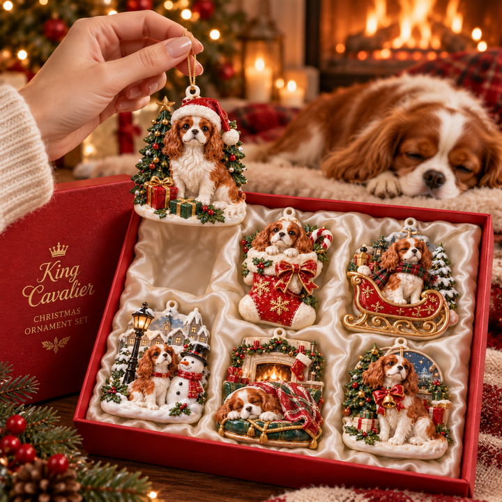 King Cavalier Christmas Acrylic Ornament Gift Set NCU0TH102