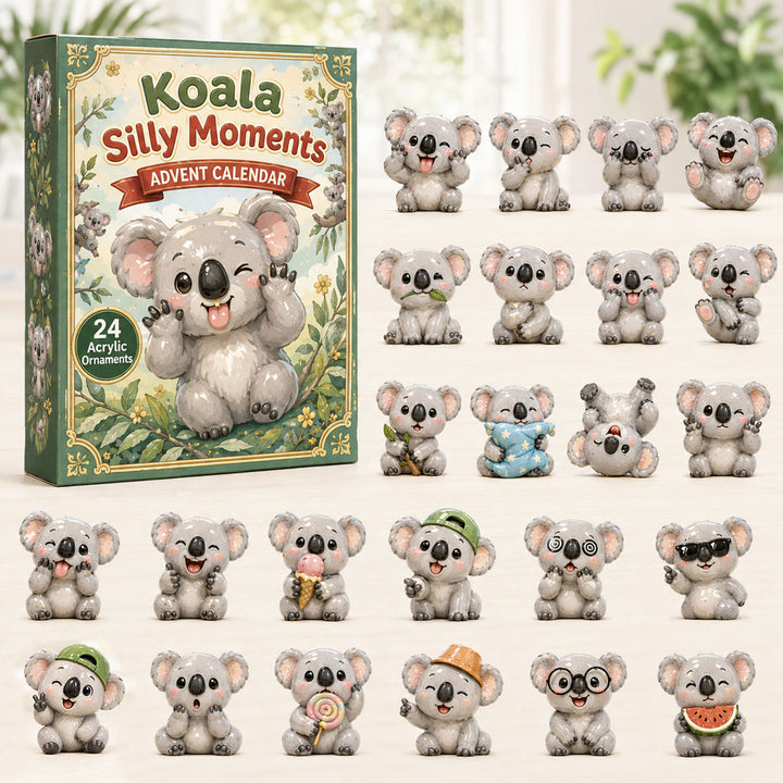 CHRISTMAS KICKOFF 40% OFF - Koala Silly Moments Advent Calendar 2026 - 24-Day Festive Countdown, Acrylic Charms Blind Box - Gift For Koala Lovers AC0HA143