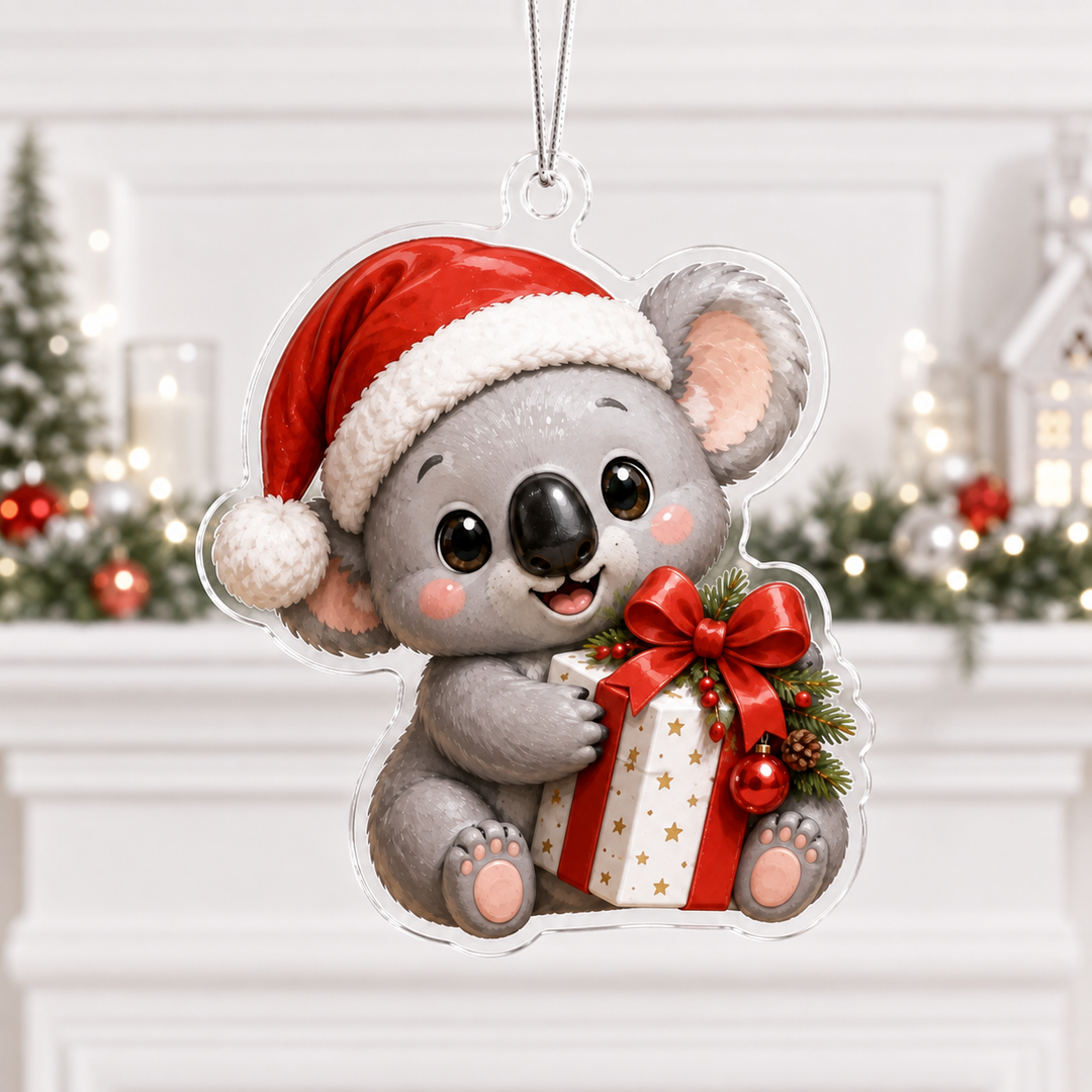 Koala’s Christmas Gift Surprise Mica Ornament NCU0HA077