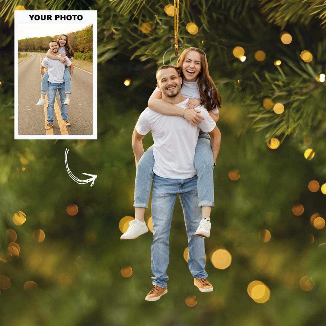 Personalized Photo Mica Ornament - Customized Your Photo Ornament - Christmas Gift For Couple