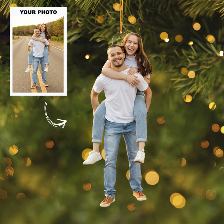 Personalized Photo Mica Ornament - Customized Your Photo Ornament - Christmas Gift For Couple