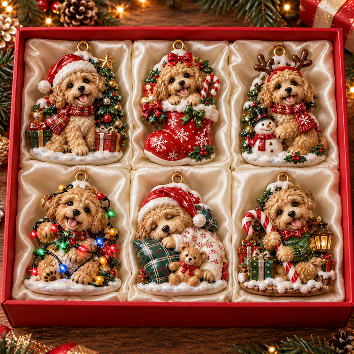 Labradoodle Christmas Acrylic Ornament Gift Set NCU0TH113