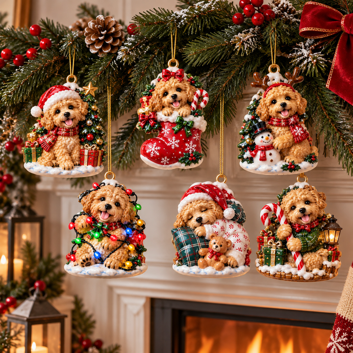 Labradoodle Christmas Acrylic Ornament Gift Set NCU0TH113