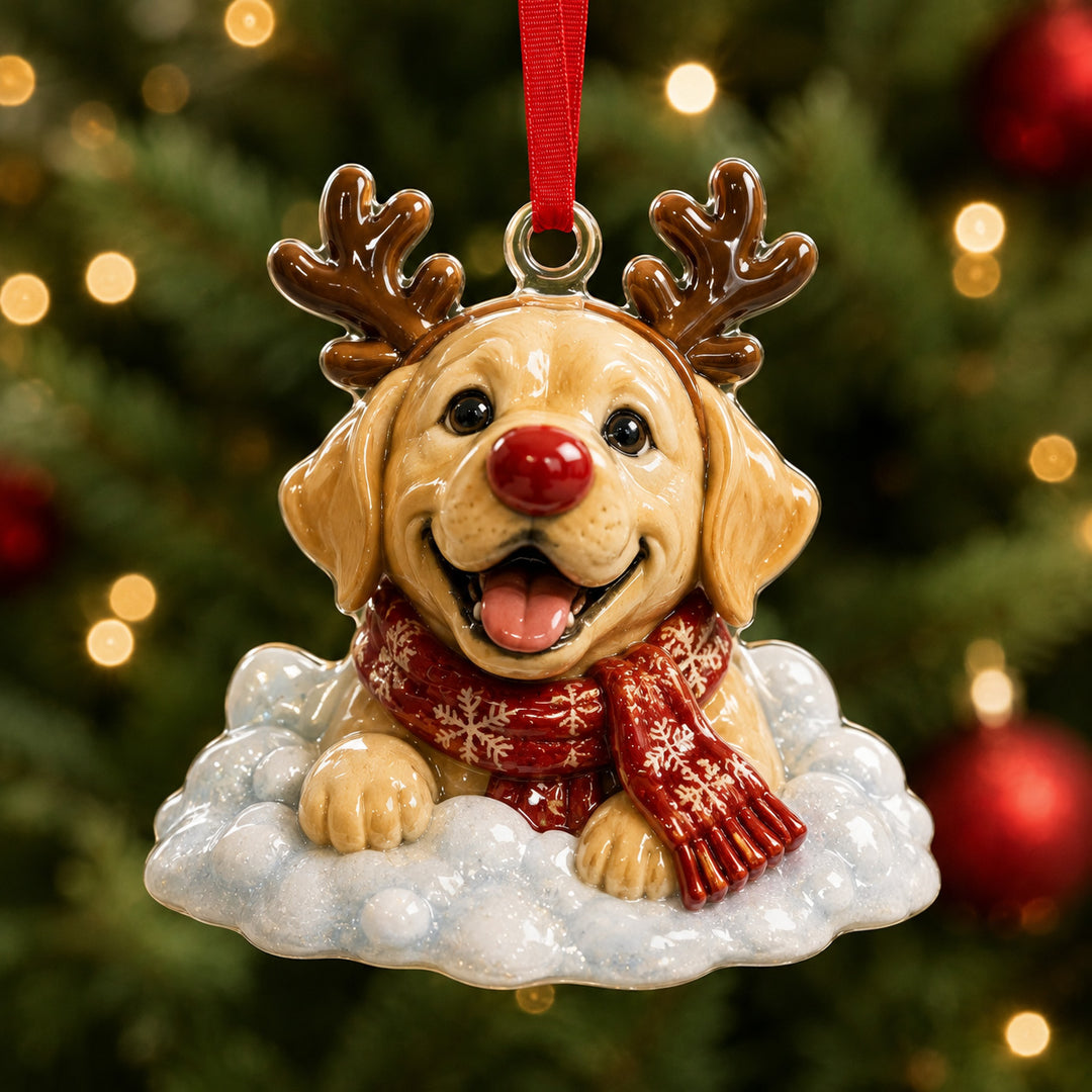 Labrador Reindeer Mica Ornament NCU0HT048