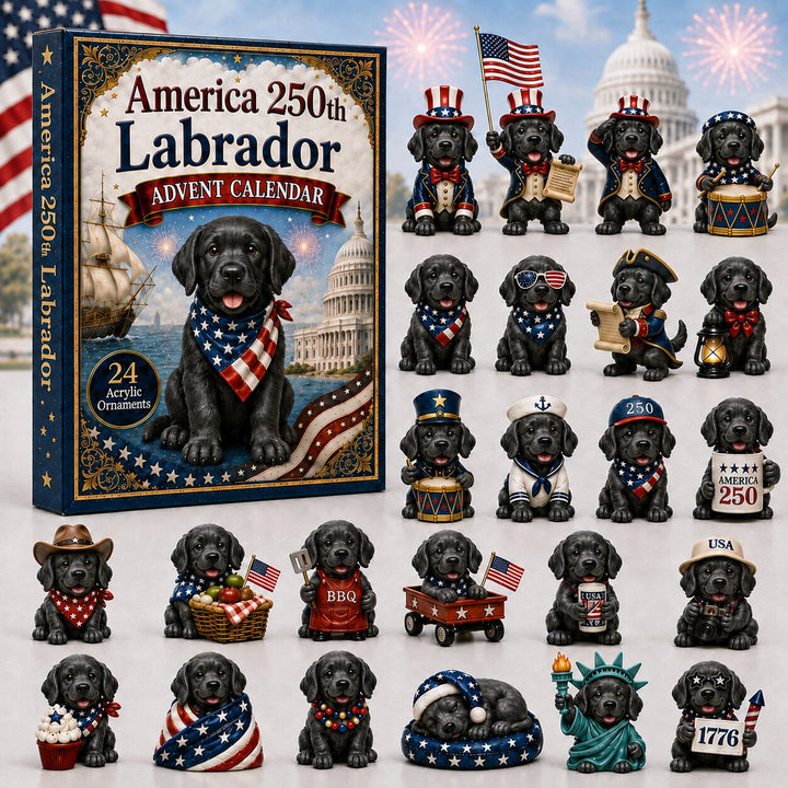 CHRISTMAS KICKOFF 40% OFF - Labrador Advent Calendar 2026 - 24-Day Festive Countdown, Acrylic Charms Blind Box - Gift For Dog Lovers